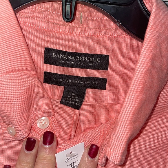 NWT, Men's Banana Republic Standard Untucked Fit Button Down - Picture 6 of 8